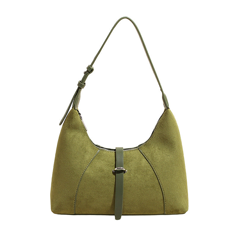 Women's Minority Trendy Fashionable Advanced Suede Large Women's Shoulder Bag