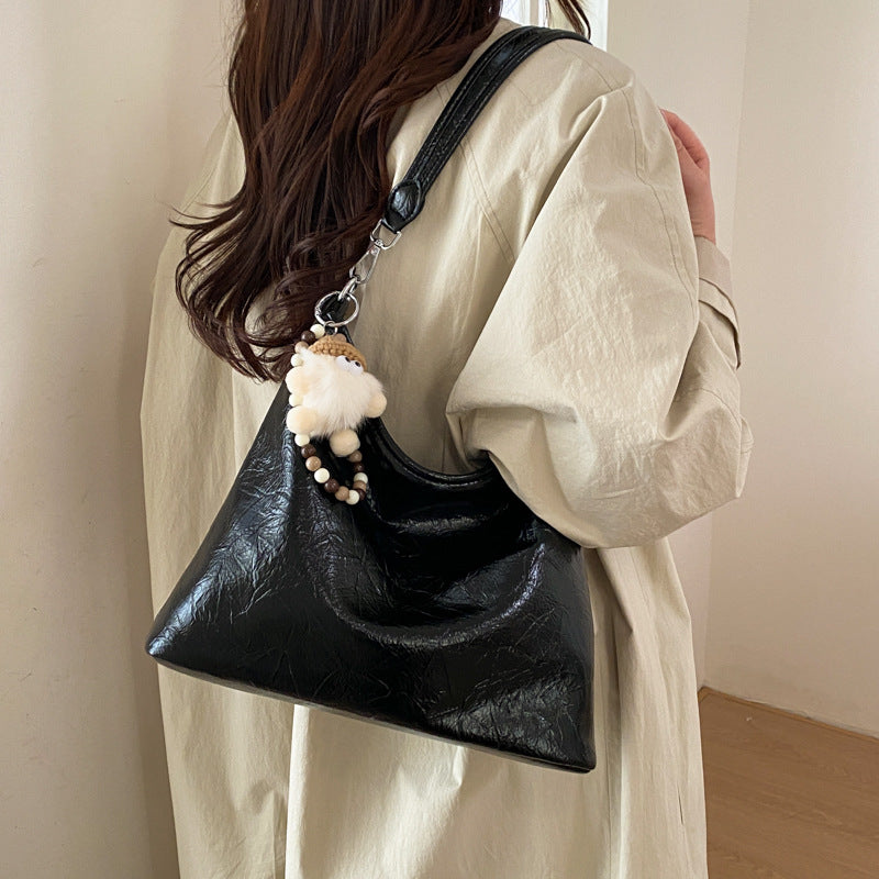Women's Retro Wax Oil Leather High-grade Sensor Bags