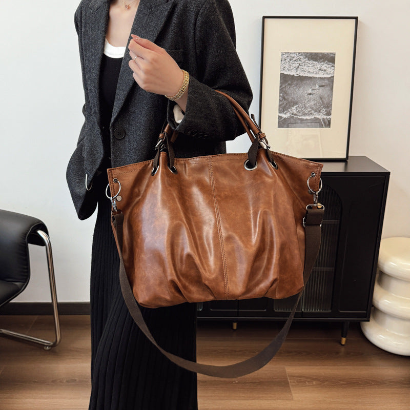 Women's Retro High-grade Loose Large Capacity Portable Women's Shoulder Bag