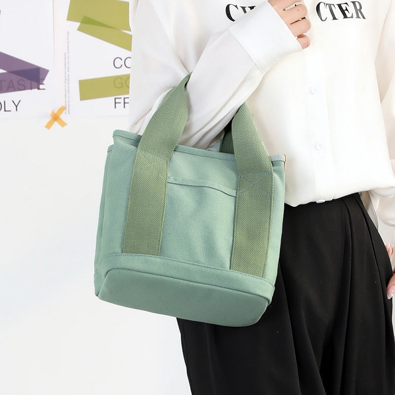 Portable Thick Niche Zipper Simple Mobile Bags
