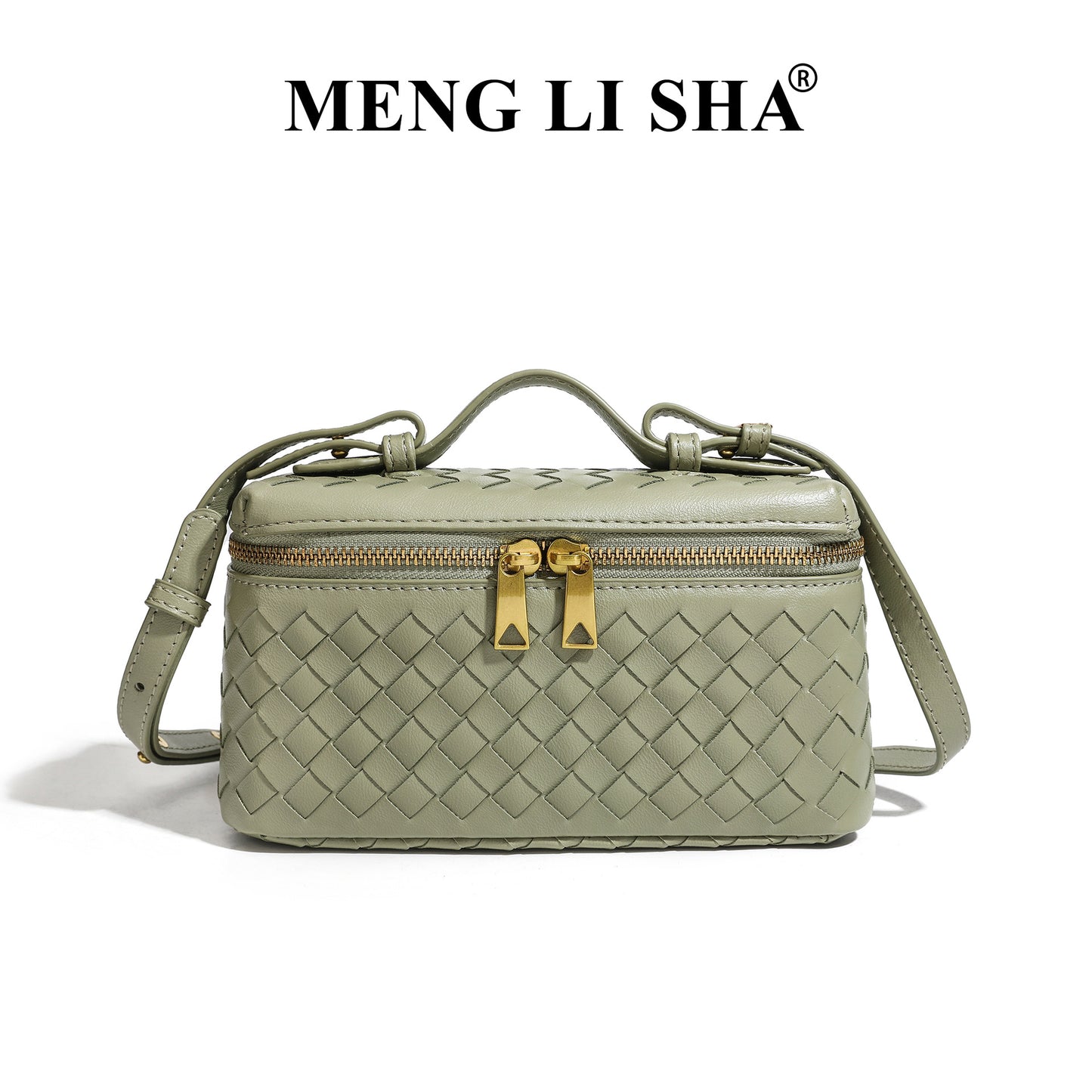 Classic Elegant Women's Hand-woven Box Lunch Women's Shoulder Bag