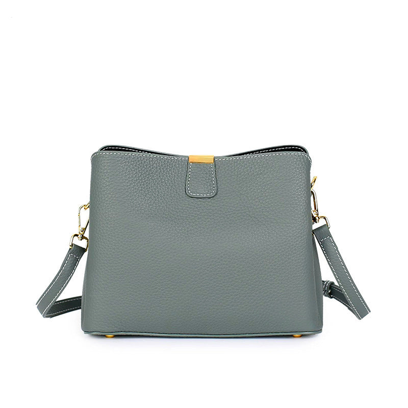 Women's First Layer Cowhide High-grade Design Large Women's Handbag