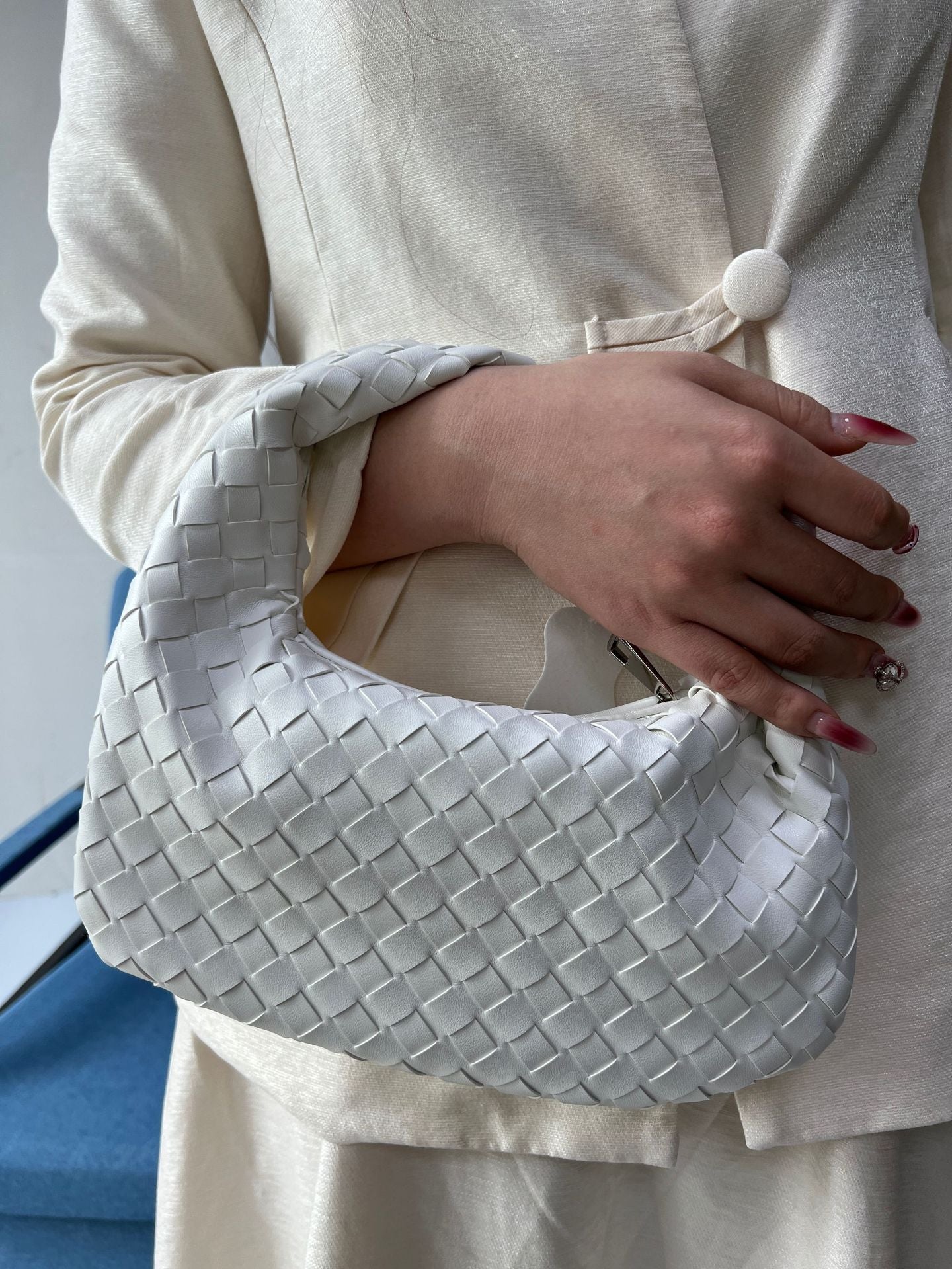 Women's Woven Popular Horn Knotted Portable Underarm Bags