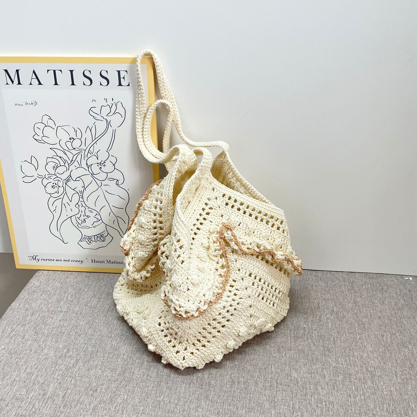 Hollow Straw French Lazy Style One Women's Shoulder Bag