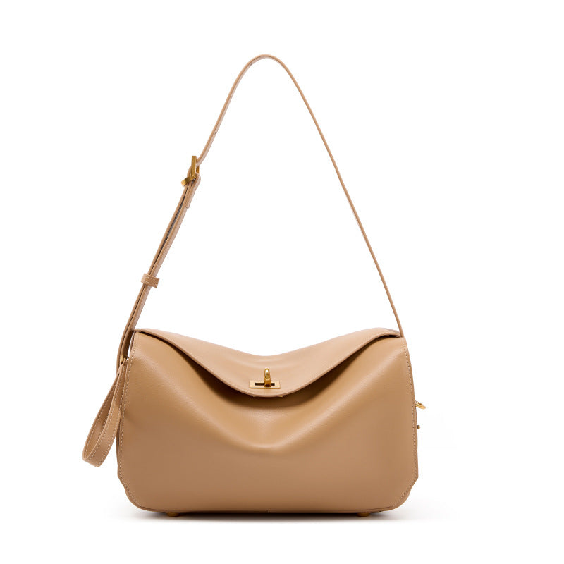 Boston Pillow Underarm High-grade Portable Genuine Women's Messenger Bag