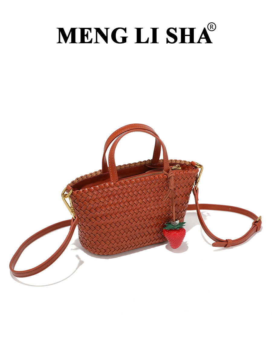 Women's Design Woven Portable Boat Versatile Simple Vegetable Bags