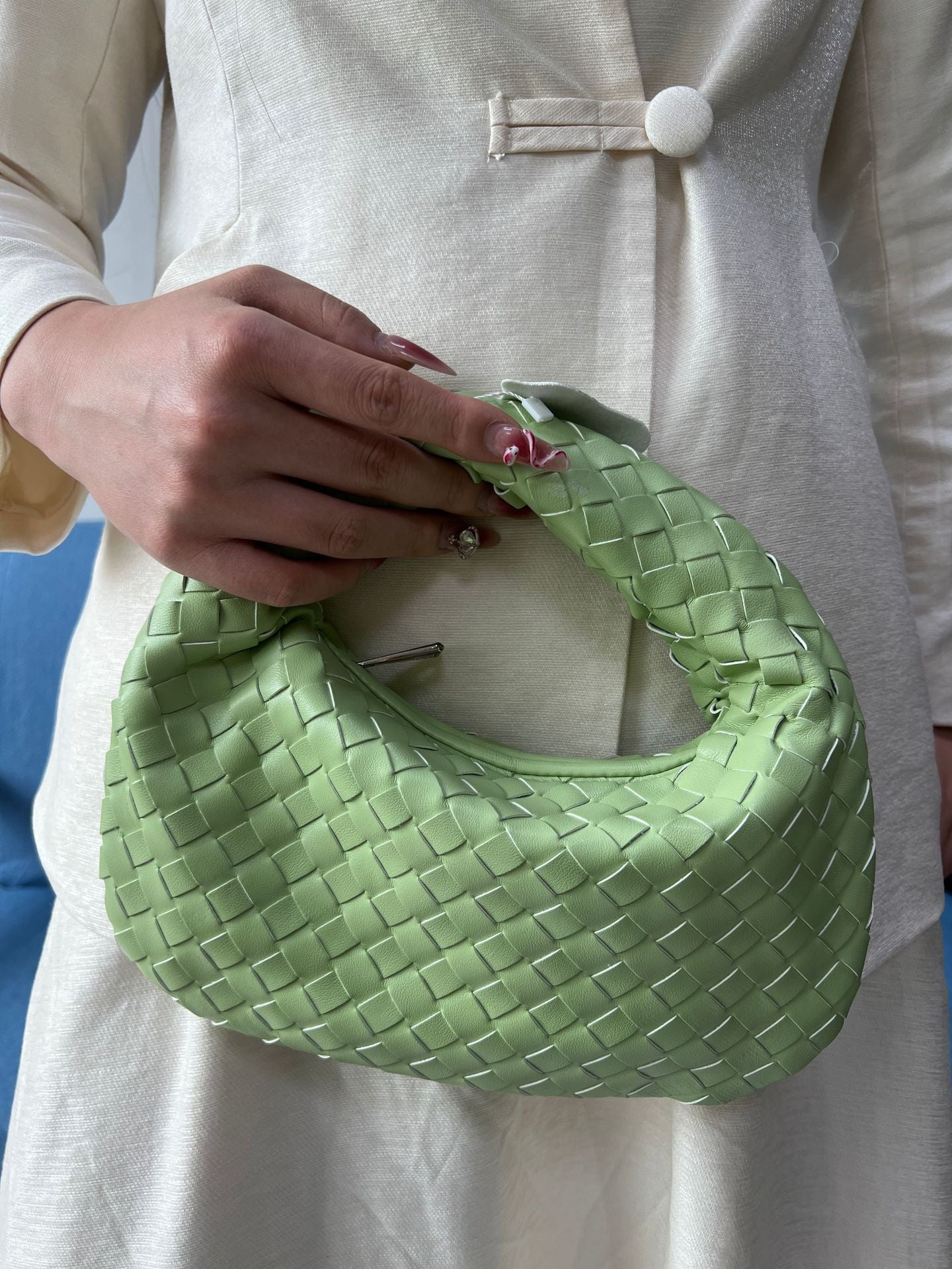 Women's Woven Popular Horn Knotted Portable Underarm Bags