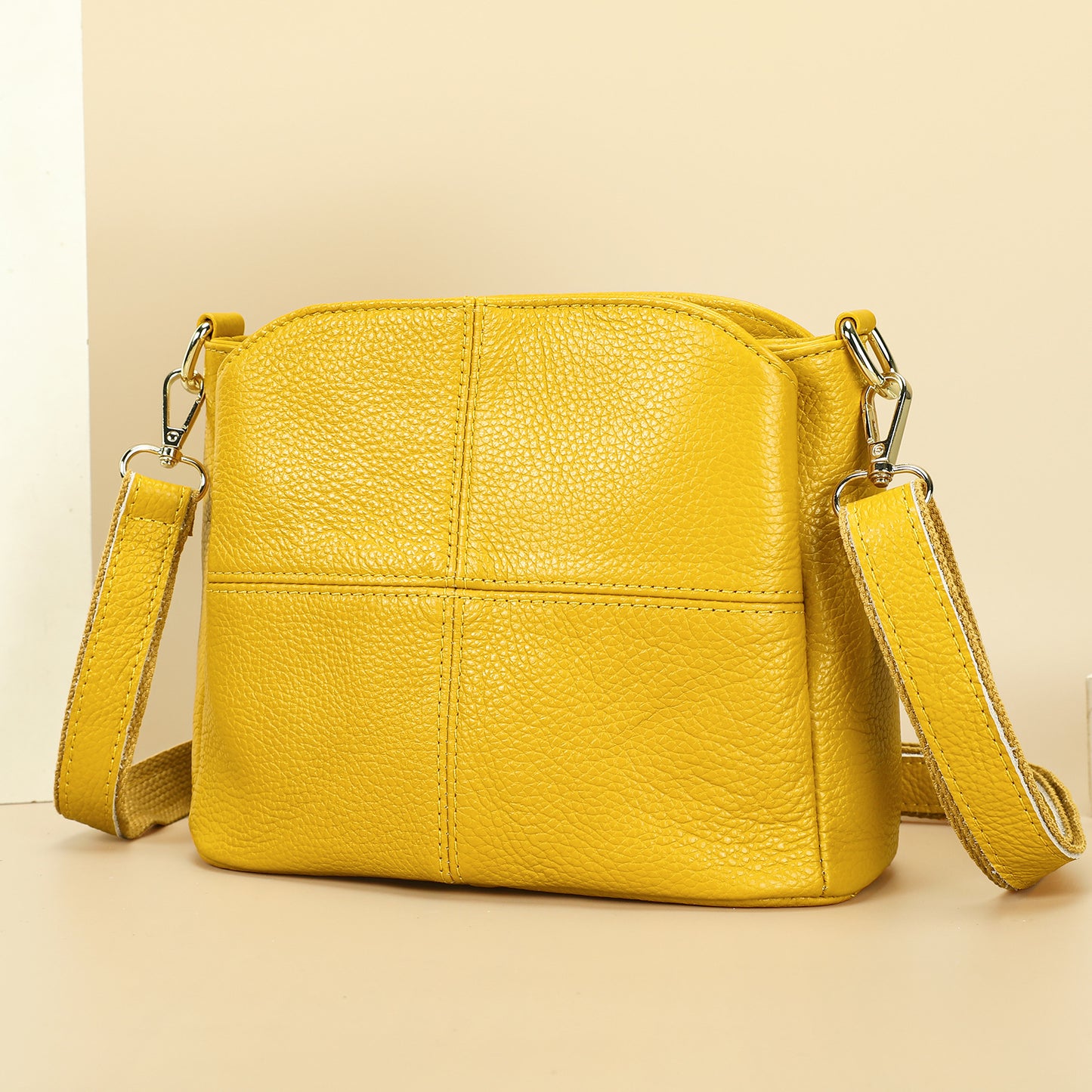 Women's First Layer Cowhide Leather Genuine Mother Large Capacity Bags