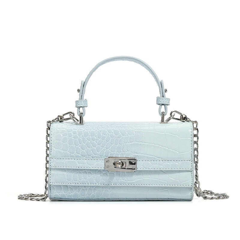 Women's Design Crocodile Pattern Portable Kelly Korean Style Bags