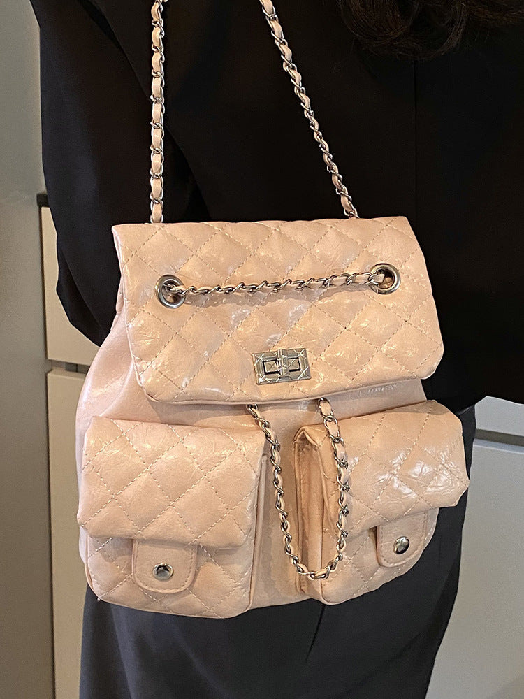 Women's Chic Rhombus Chain Temperament Wild High-grade Women's Shoulder Bag