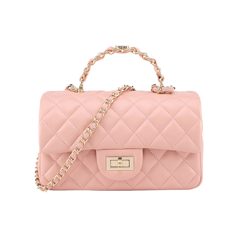 Classic Style Rhombus Chain Jelly Sweet Cute Lady Phone Bags