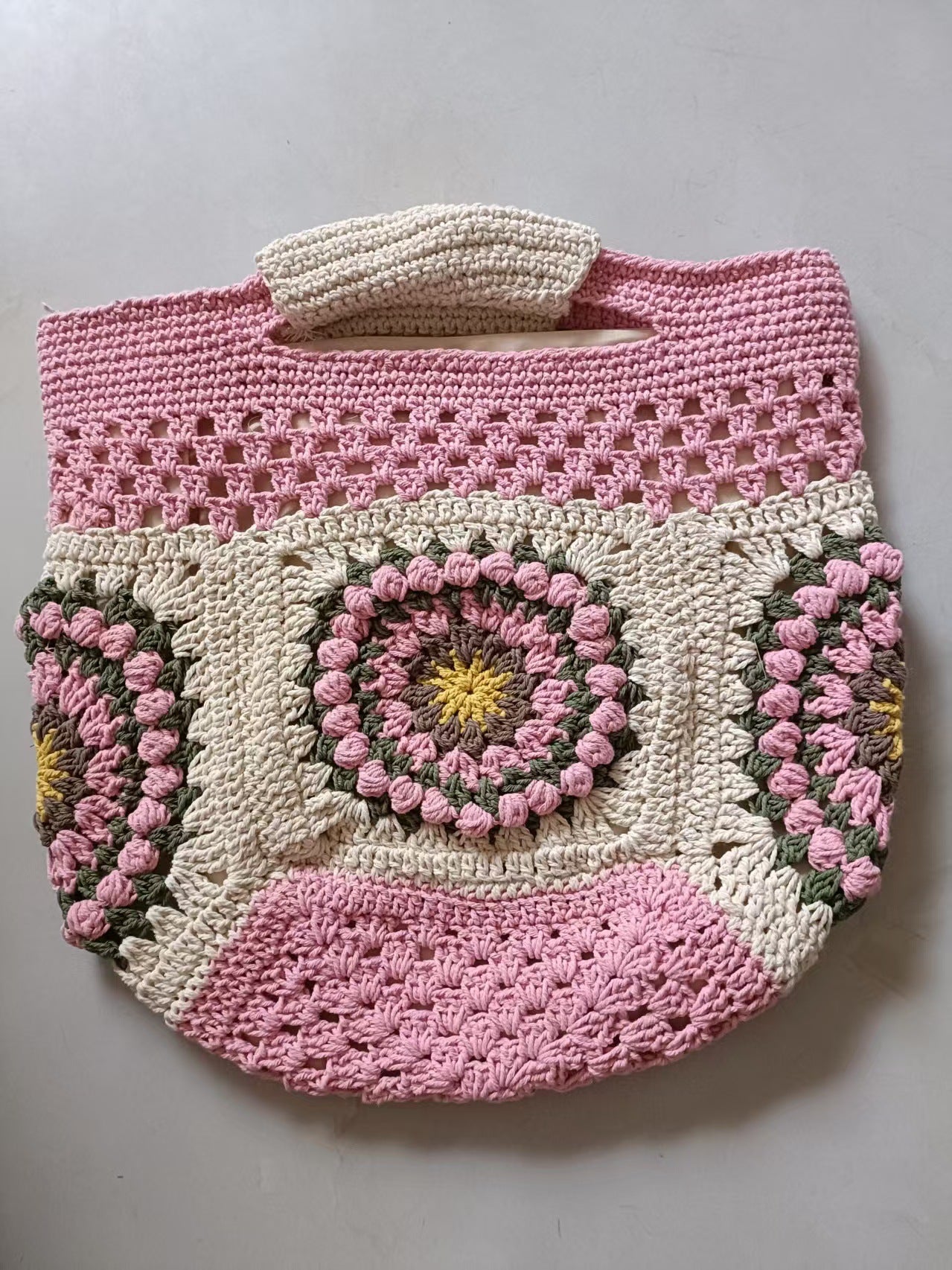 Grandma Plaid High Sense Female Hand-woven Large Capacity Canvas Women's Shoulder Bag