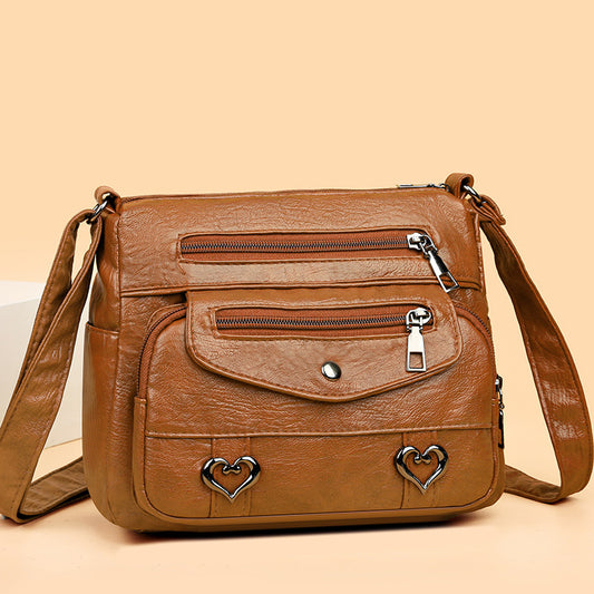 Women's Soft Leather Fashion Retro Large Capacity Shoulder Bags
