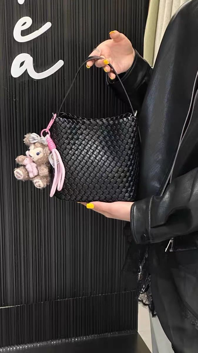 Women's Handmade Woven Super Hot Dish Basket Bucket Bag