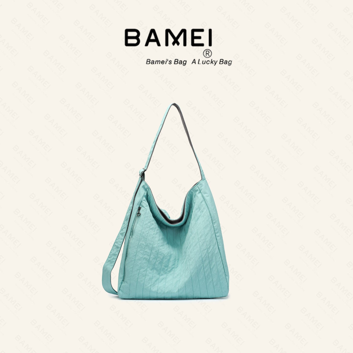 Women's Contrast Color Pleated Large Capacity Leisure Women's Shoulder Bag