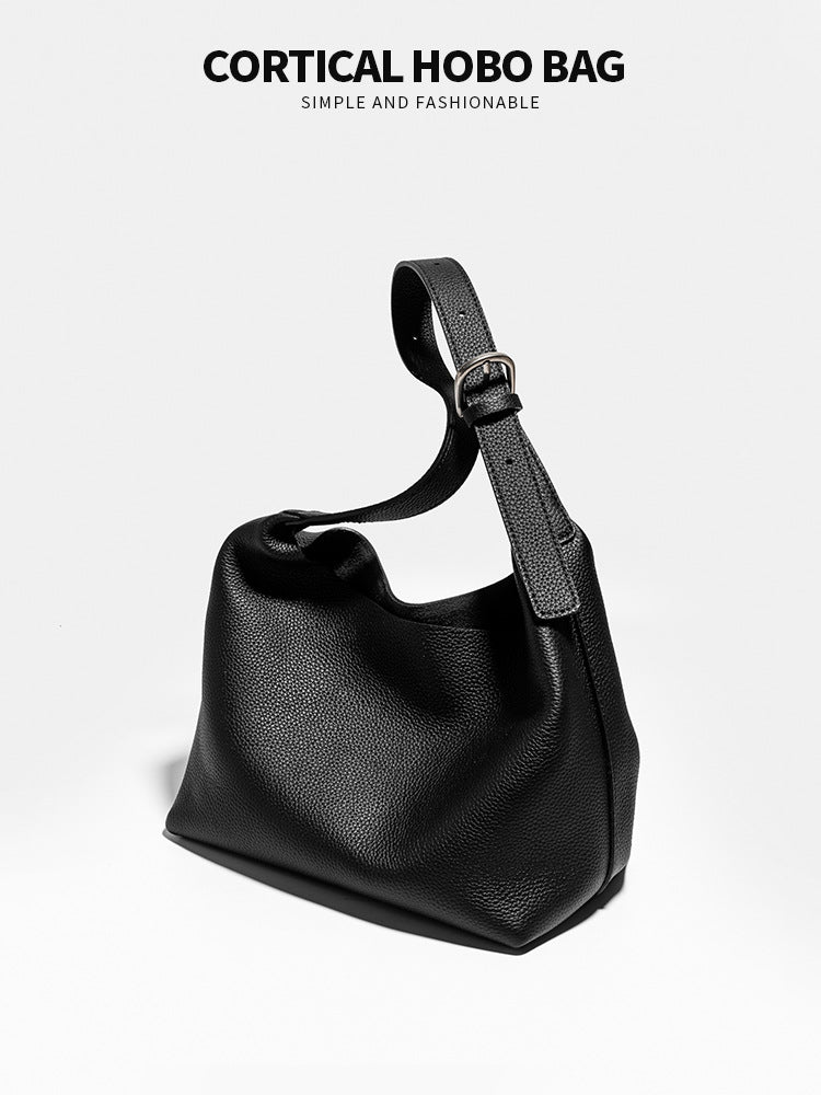 Women's Loose Soft Cowhide Vintage Genuine Leather Women's Shoulder Bag