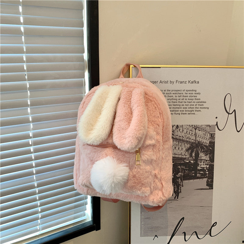 Cute Rabbit Ears Korean Large Capacity Women's Backpack