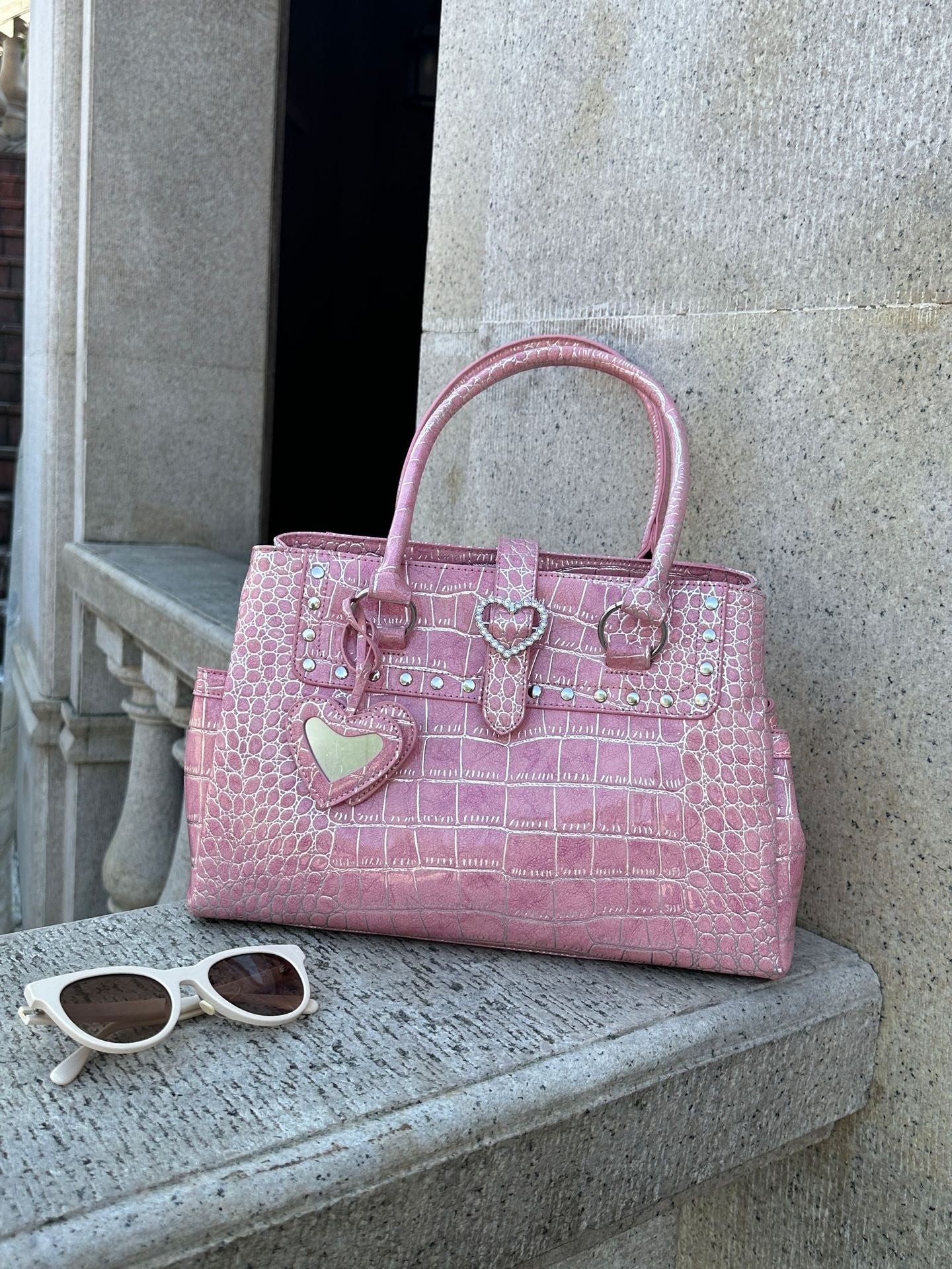 High-grade Crocodile Pattern Large Capacity Portable Female Sweet Cool Women's Shoulder Bag