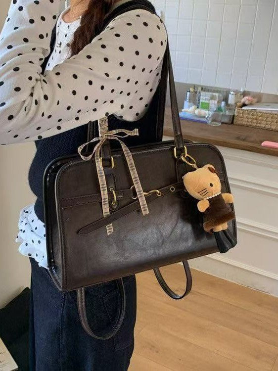 Women's Korean Style Vintage Design Bow Cat Leisure Backpack