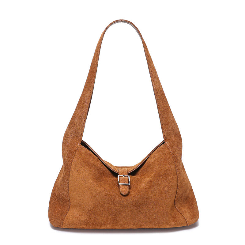 Women's Matte Leather Retro Minority Large Capacity Underarm Women's Shoulder Bag