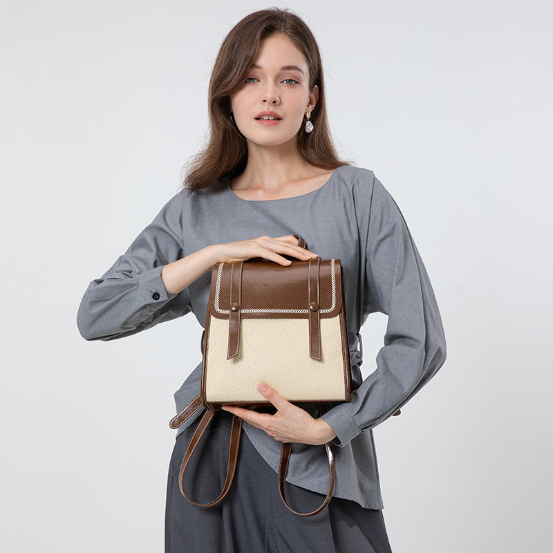 Women's Simple Niche Personality Fashion Design Korean Backpacks