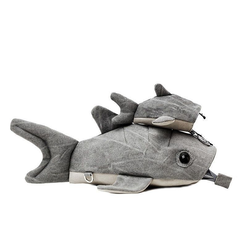 Trendy Animal Whale Shark Funny Canvas Women's Shoulder Bag