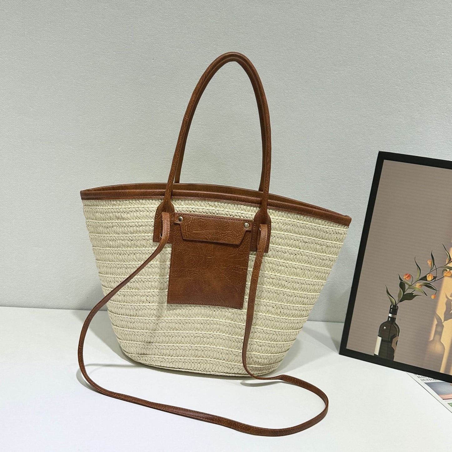 Women's Fashion Beach Large Capacity Straw Weaving Shoulder Bags