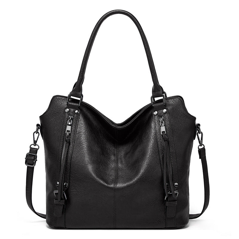 Retro Hand-held Mother Fashion Large Capacity Soft Leather Women's Shoulder Bag