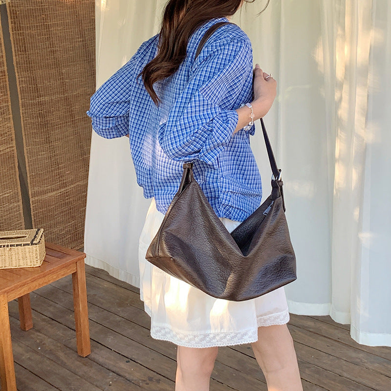 Women's Minority Simple Dumpling Korean Large Capacity High-grade Idle Style Underarm Bags