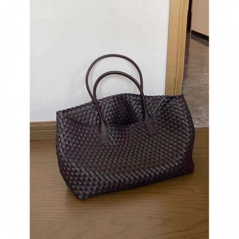 Women's Large Capacity Hand-woven Woven Simple Commute Women's Messenger Bag