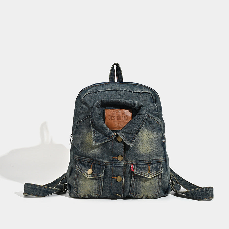 Denim Fashion Retro Style Large Capacity Tote Bag