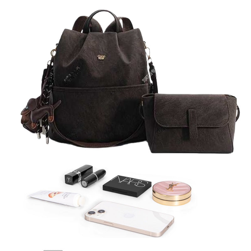 Retro Frosted Leather Mother Female College Commuter Soft Lightweight Women's Shoulder Bag
