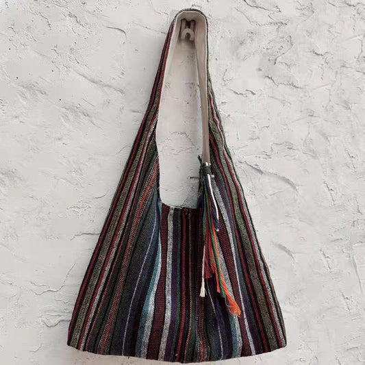 Style Canvas Large Capacity Totes Vintage Tassel Bags