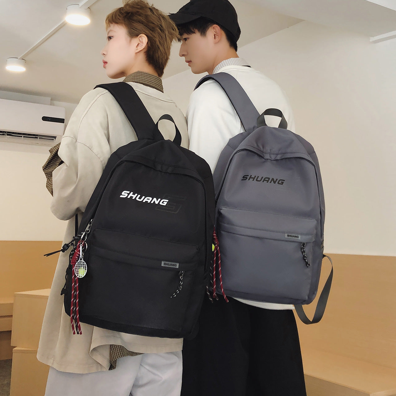 Men's Fashion Trendy Fresh University Style High Backpacks