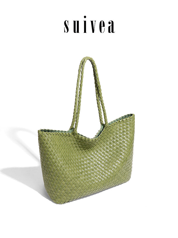 Fresh Woven Artistic Large Capacity Shopping Bags