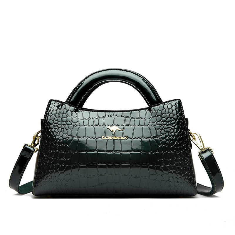 Women's Patent Leather For Mom Alligator Print Women's Handbag