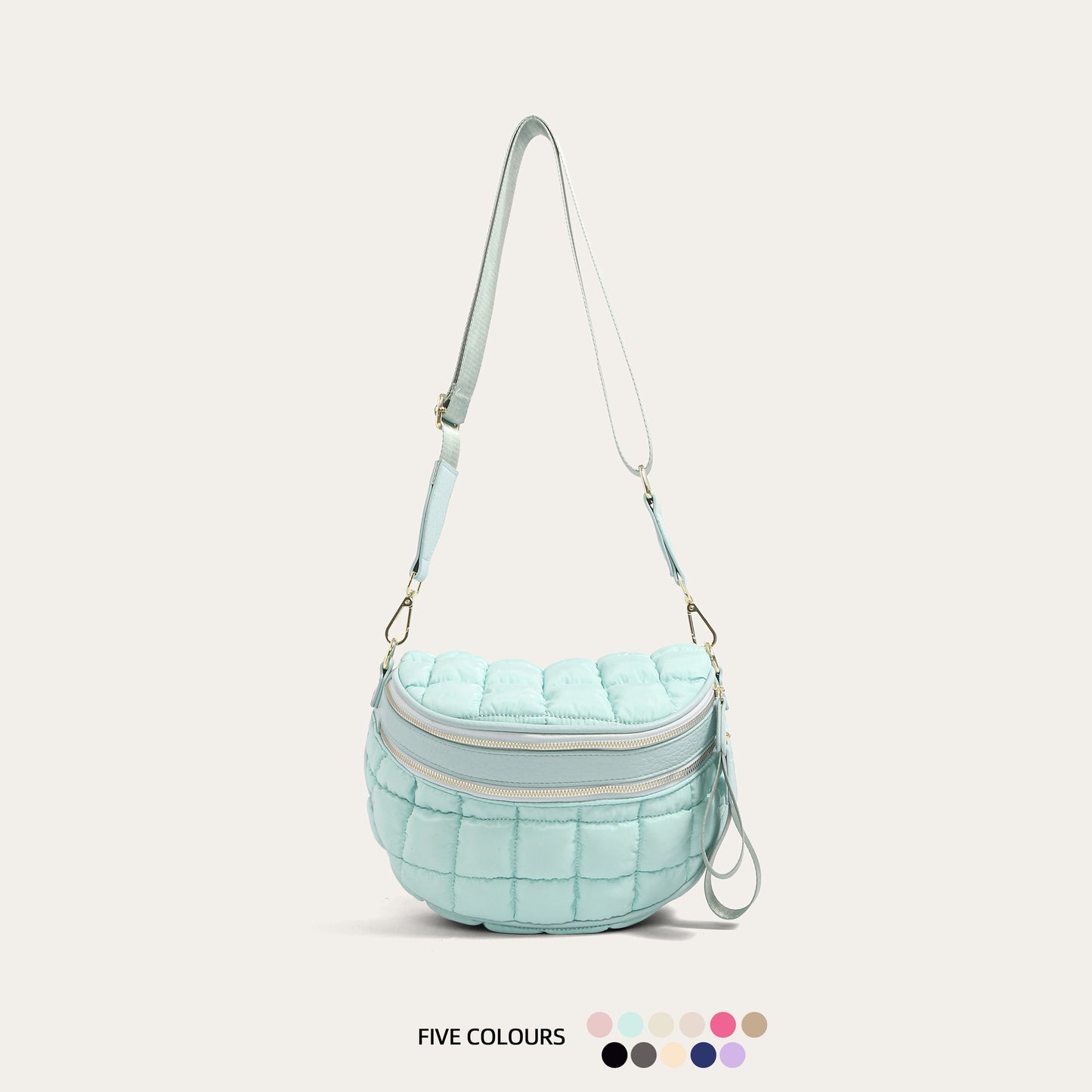 Women's Wind Cotton Clothes Bubble Fashion Large Shoulder Bags