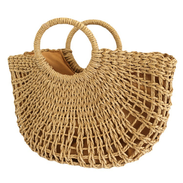 Women's Portable Straw Simple Fashion Shell Shape Women's Handbag