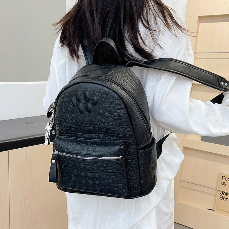Women's Korean Versatile Large Capacity Simple Texture Women's Backpack