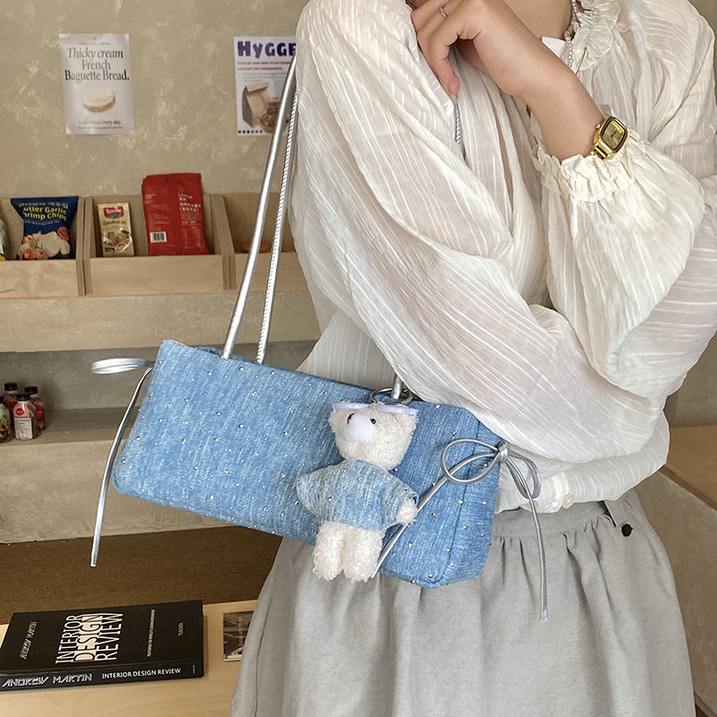 Women's Simple Commute Spring Niche Leisure Denim Bags