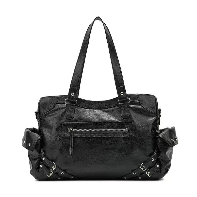 Pretty Design Fashion Rivet Commuter Motorcycle Underarm Bag