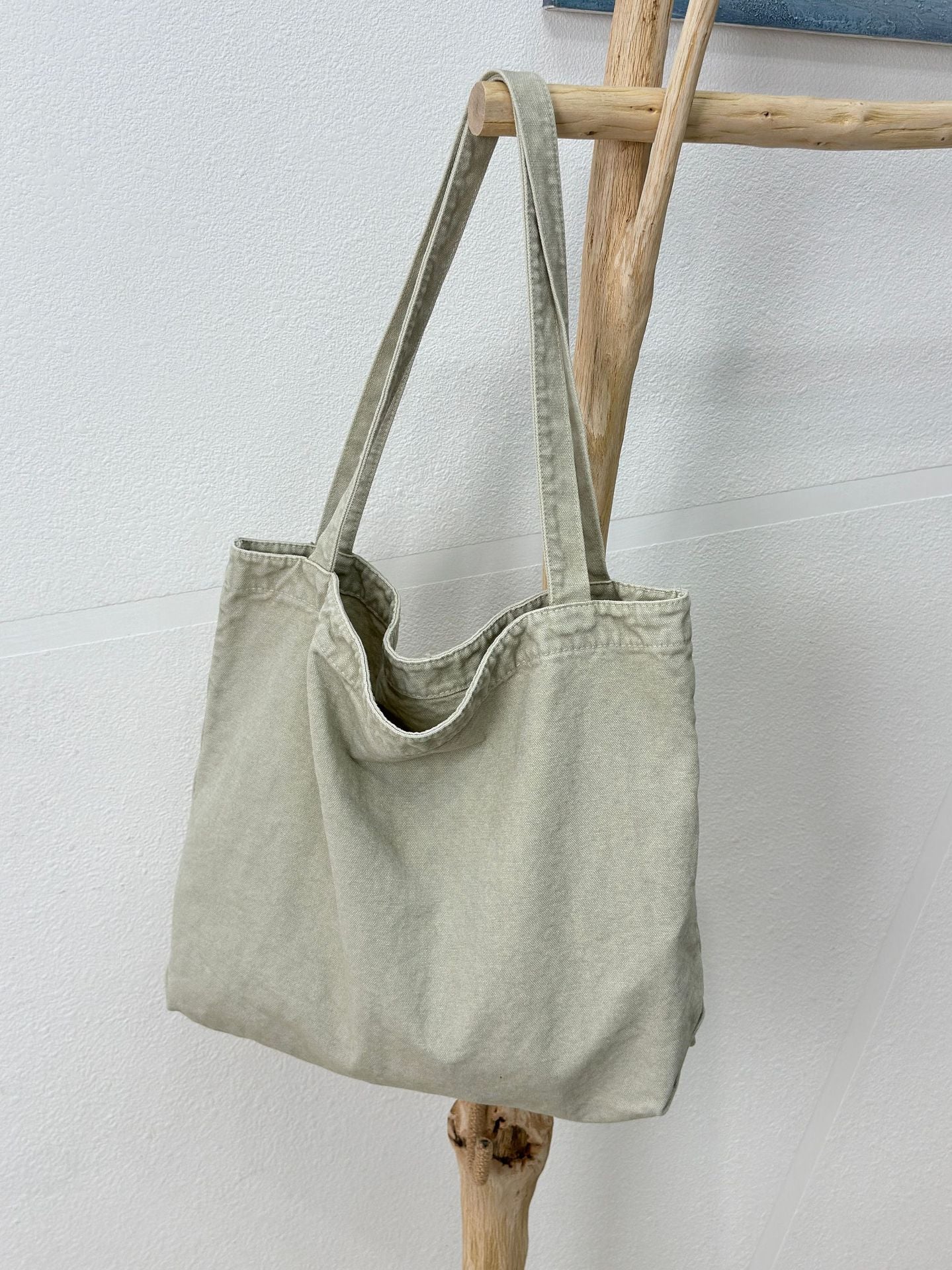 Large Capacity Washed Canvas Versatile Commuter Tote Bags