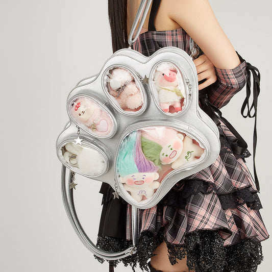 Cat Paw Cute Cartoon Western Style Large Backpacks