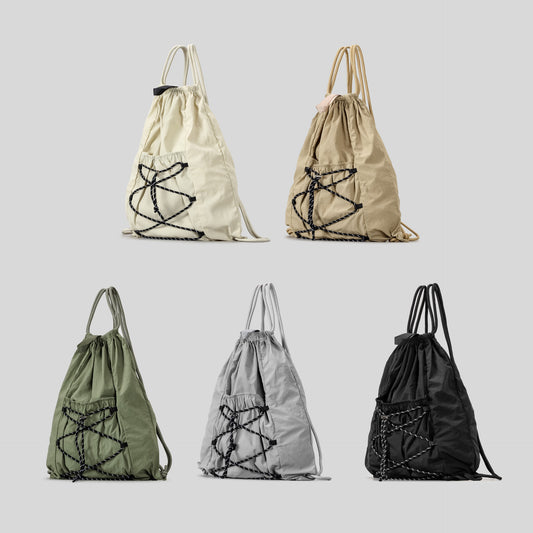 Women's & Men's Nylon Lightweight Drawstring Pull String Strap Bags