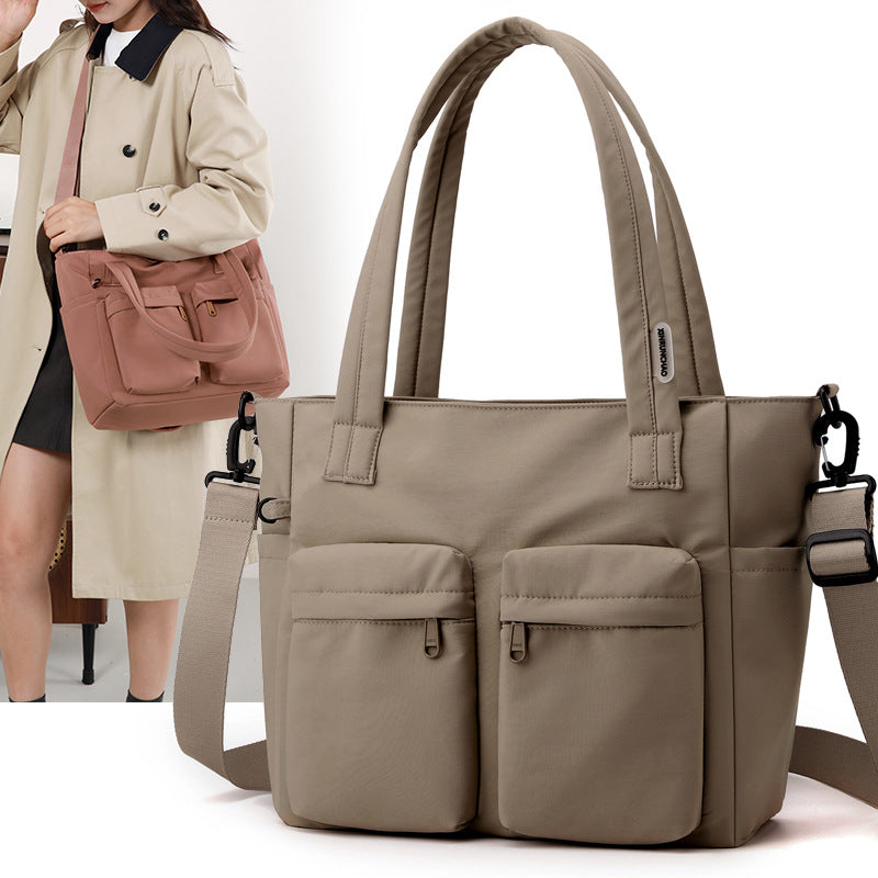 Women's Nylon Cloth Large Capacity Simple Hand Tote Bag