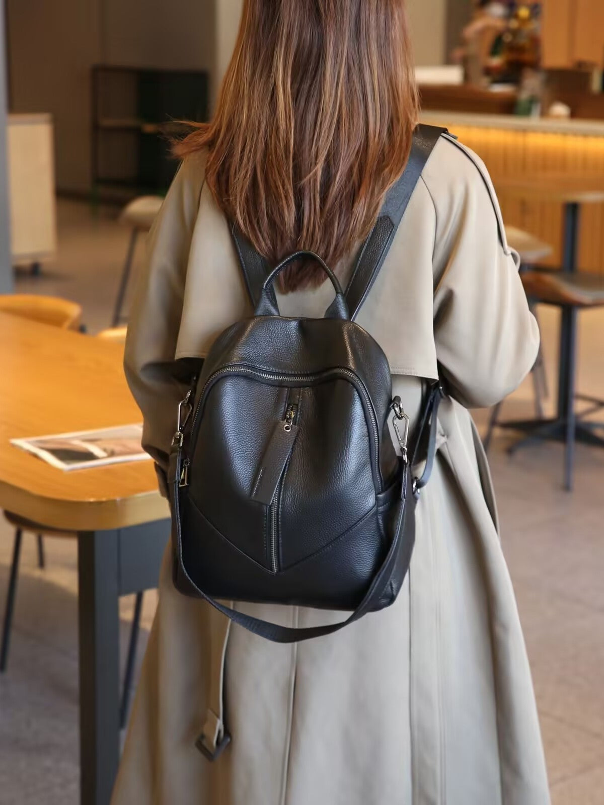 Slouchy Women's Leather Soft Design Commute Women's Backpack