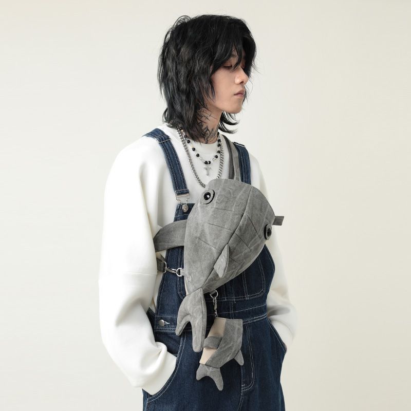 Trendy Animal Whale Shark Funny Canvas Women's Shoulder Bag