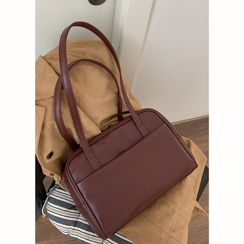 Women's Cloth Retro Minority Large Capacity Autumn Underarm Bag