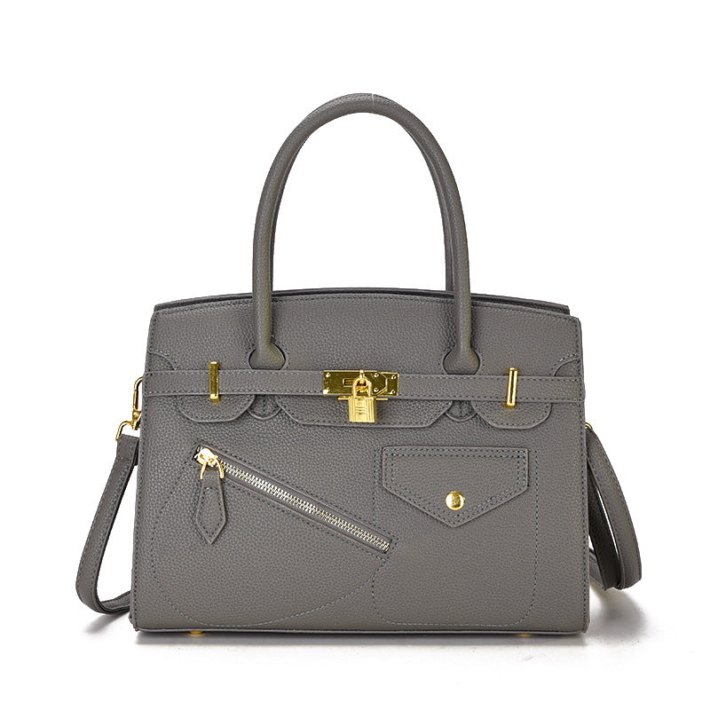 Large Capacity Platinum Simple Easy Matching Women's Handbag