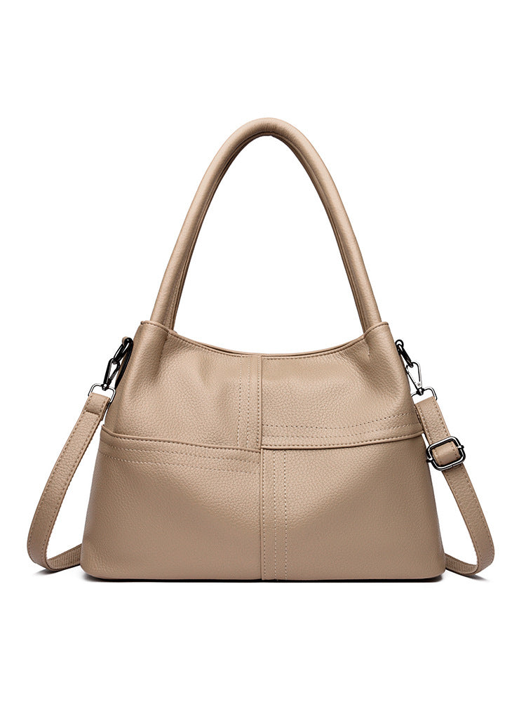 Stylish Women's Large Capacity Soft Leather Underarm Bag